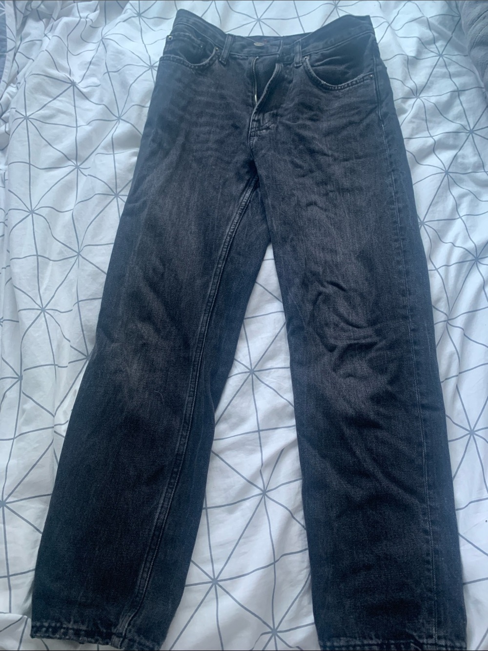 Zara low rise baggy black jeans